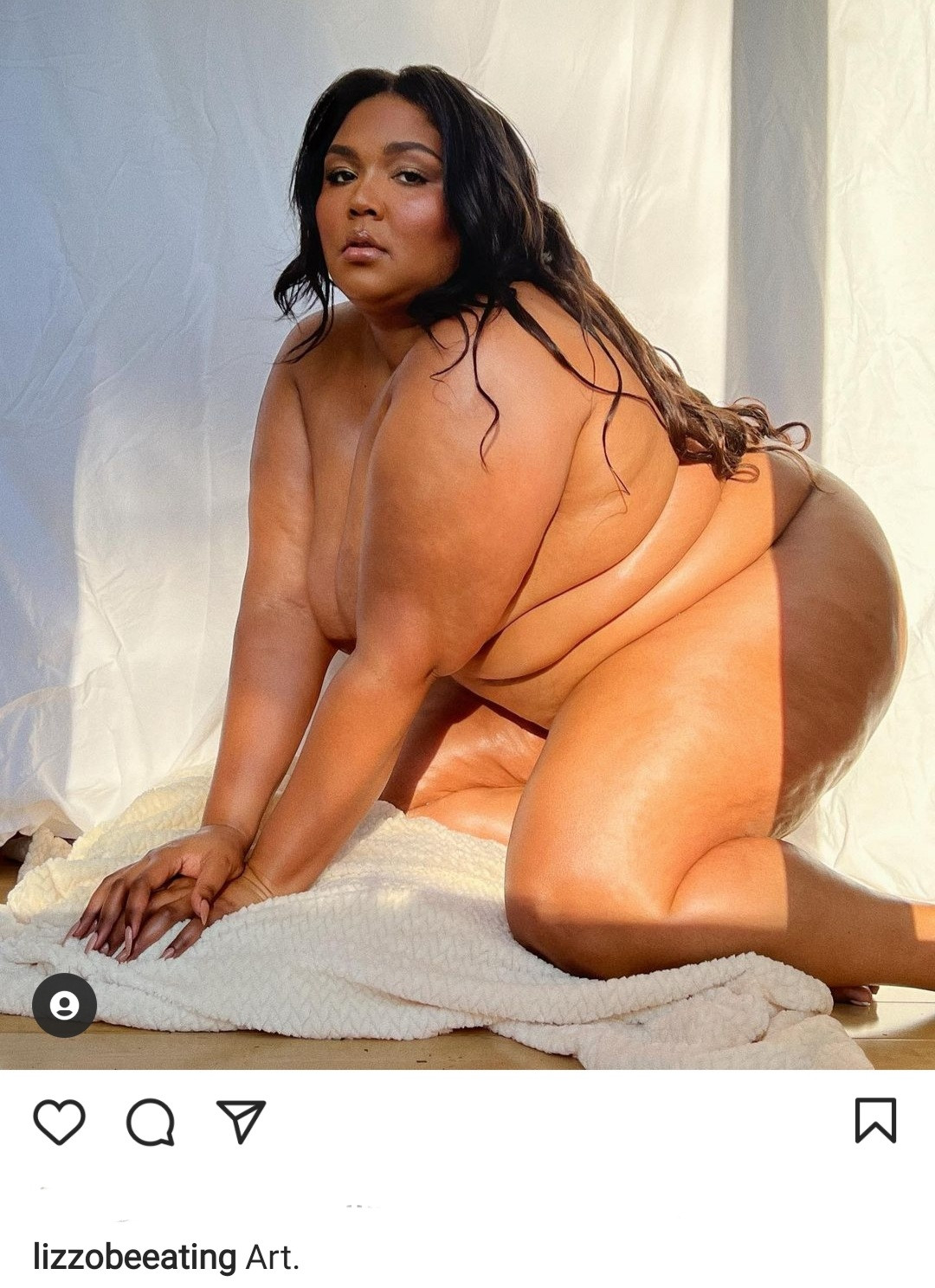 Lizzo strips and bares all as she refers to herself as 