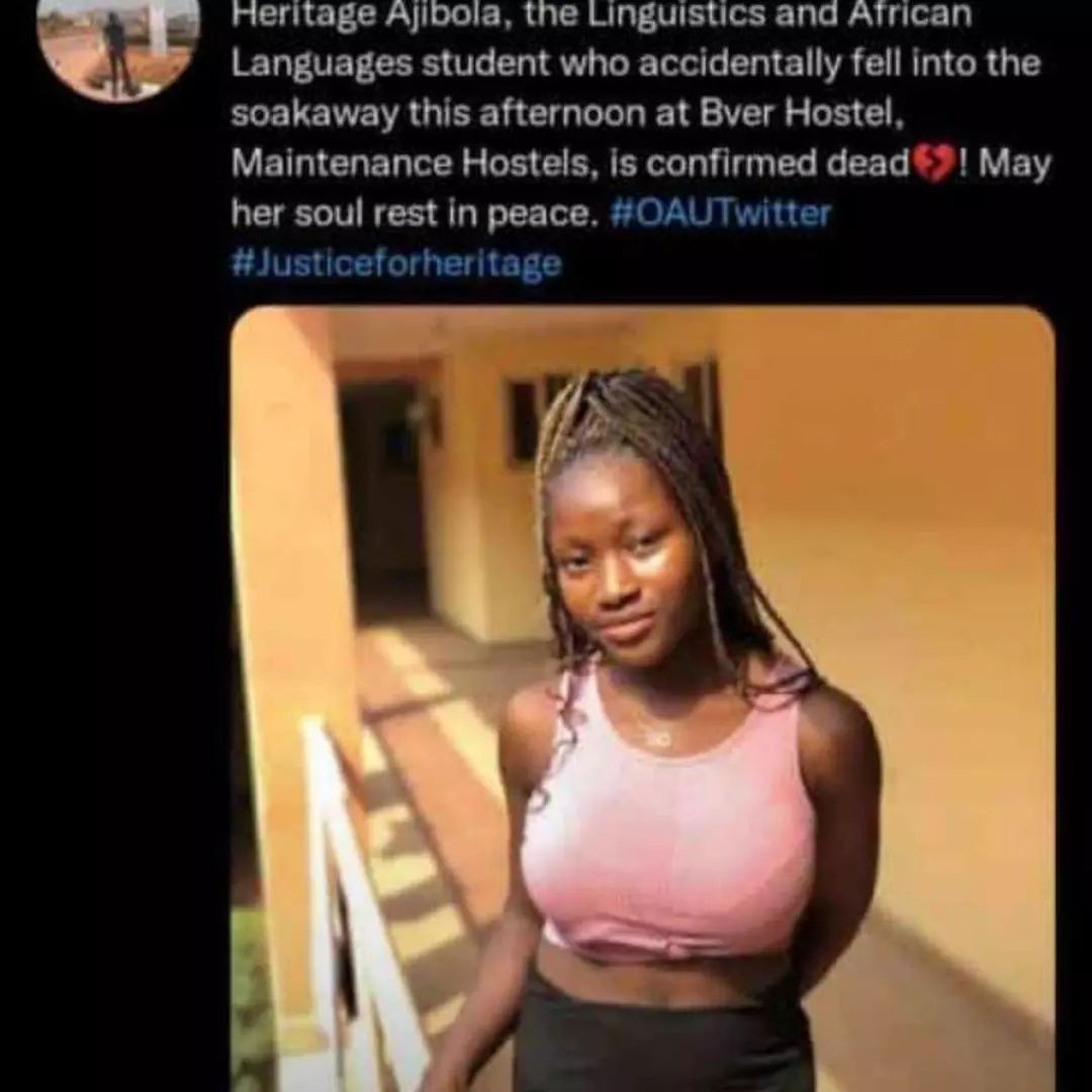 OAU student dies after falling into septic tank in her hostel (photos/video)