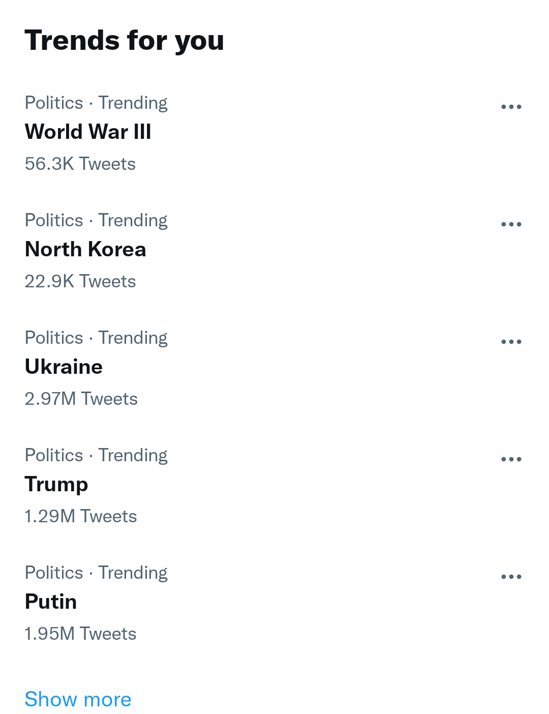 World War III is the number one trending topic after Russian military fully invades Ukraine (Tweets)