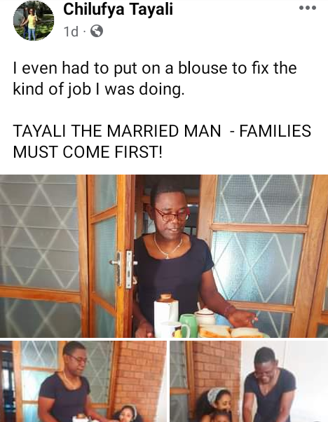 Zambian politician shares photos of him serving his wife breakfast 