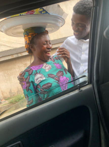 Lawyer celebrates his mum as he runs into her hawking on the street