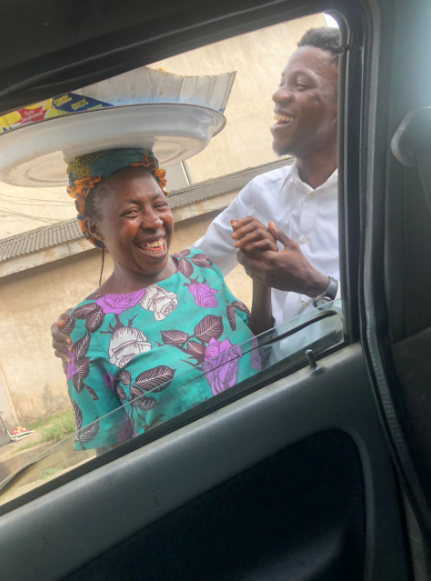 Lawyer celebrates his mum as he runs into her hawking on the street