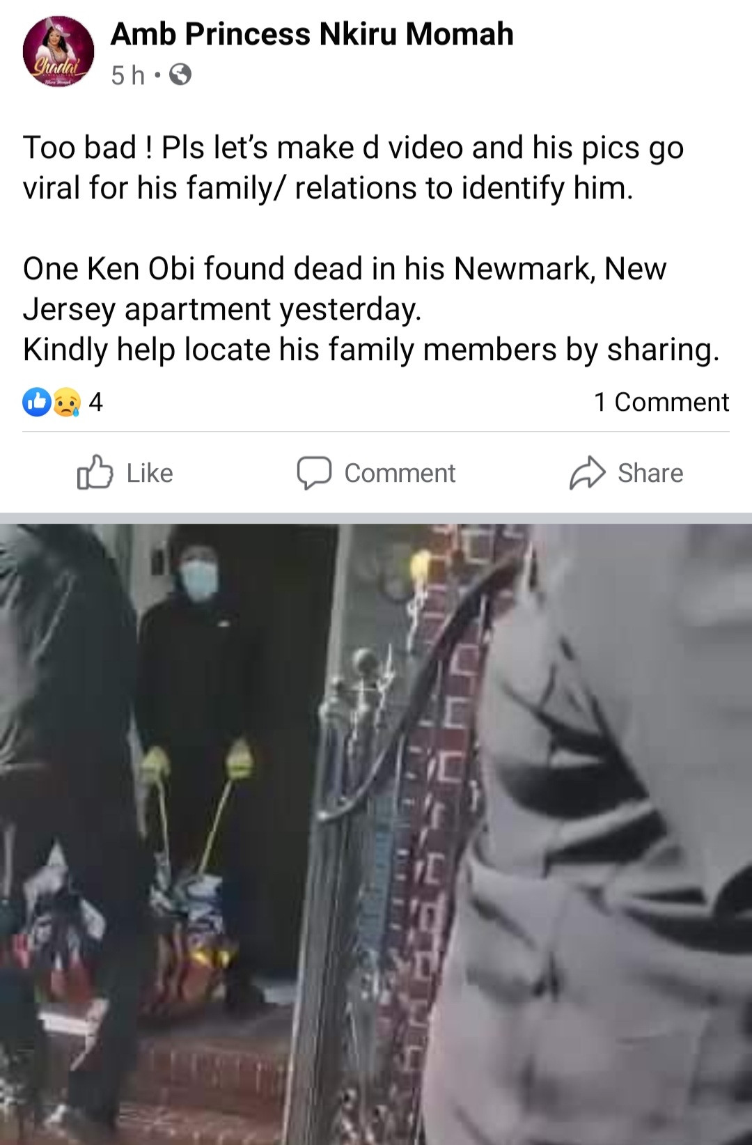 Nigerian man found decomposing in New Jersey apartment after being dead for a while without anyone noticing (video)