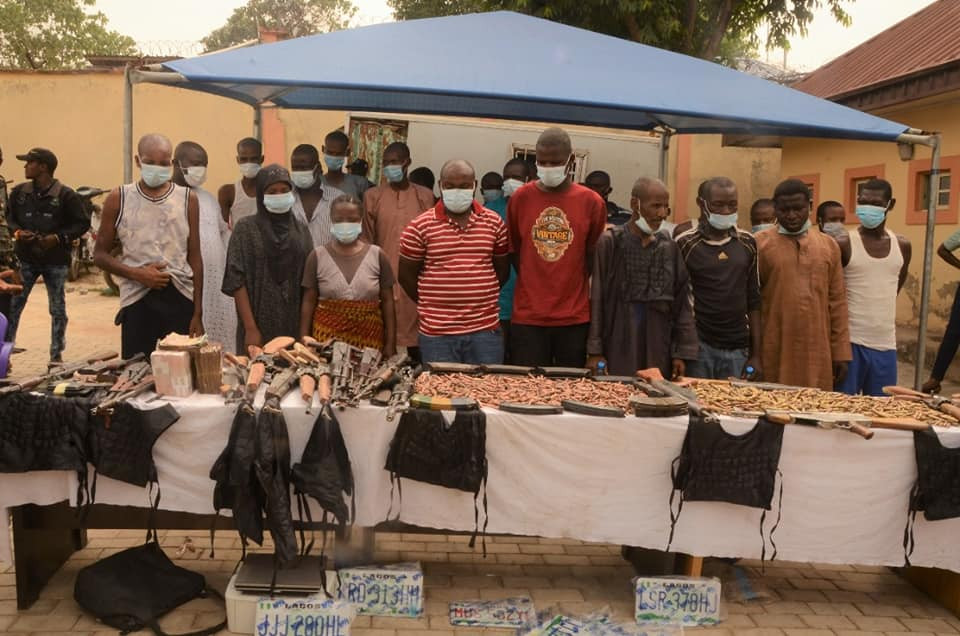 Police arrest female arms smuggler, notorious bandit leader, 28 other suspects for robbery, murder, kidnapping, rape and banditry 