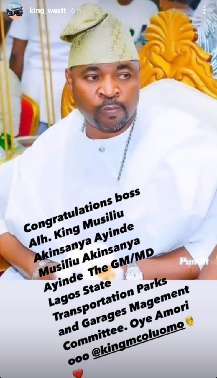 Hours after his infinite suspension from NURTW, MC Oluomo reportedly appointed GM/MD of Lagos State Transportation Parks and Garages Management Committee